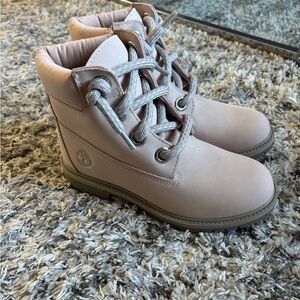 Timberland Light Pink Lace-Up Boots NEW!